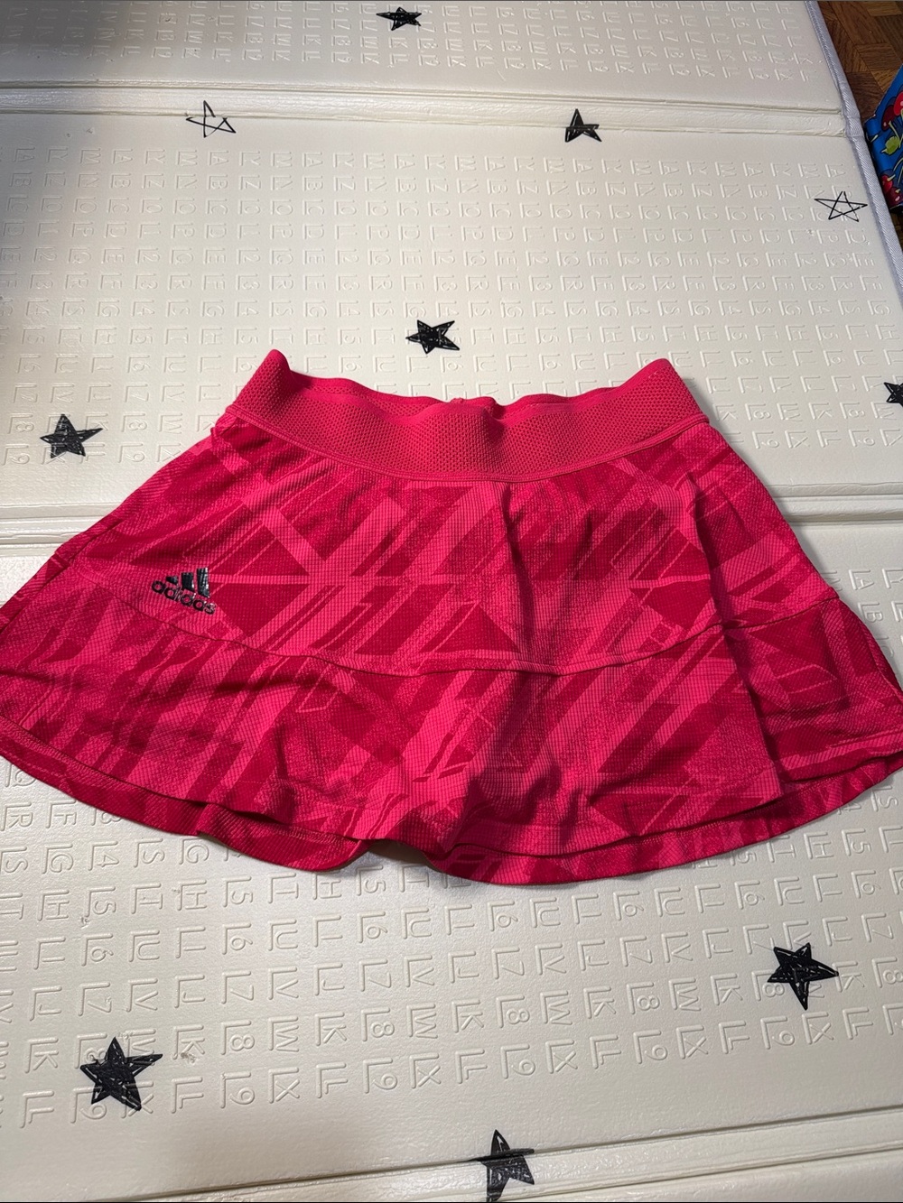 adidas Bright Pink Patterned Skater Tennis Skirt